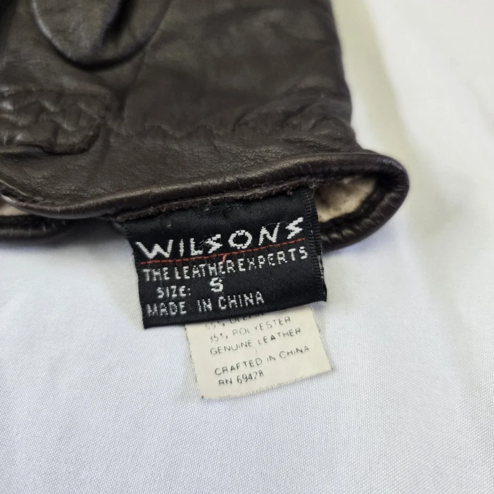 Vintage Wilsons Leather‎ Women's Brown Soft Leather Driving Gloves Small Classic